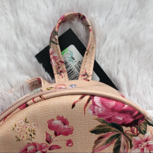 FLASH SALE  🖤🖤 FLORAL PRINT PINK TRENDY BACKPACK - Picture 6 of 10